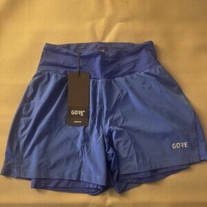 Gore Wear R5 Women’s Light Running Shorts Metallic Blue XXS 3.5" NWT